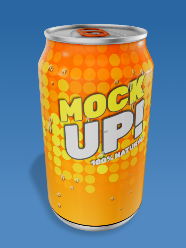 This Presentation Clipart shows a preview of 3D Soda Can Clipart - Customizable Mockup